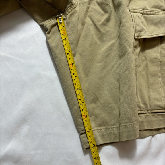 Banana Republic Cargo Shorts Adjustable Waist Buckles Snap Pockets Tan Size 31 - Picture 14 of 15